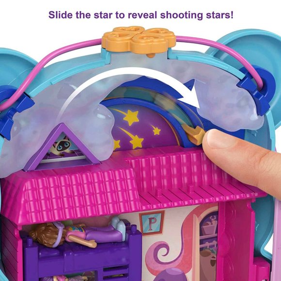 Polly Pocket 2-In-1 Travel Toy, 2 Dolls 16 Accessories, Teddy Bear Purse Playset - Picture 7 of 8